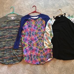 Lot of 3 LuLaRoe Randy Tops